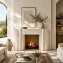 Travertine fireplace surround in White Travertine - Image 1