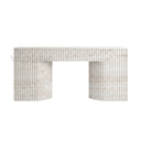 Travertine fireplace surround in White Travertine - Image 4