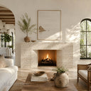 Travertine fireplace surround in White Travertine - Image 3