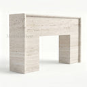 Travertine fireplace surround in White Travertine - Image 3