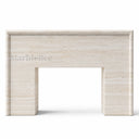 Travertine fireplace surround in White Travertine - Image 4