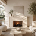 Travertine fireplace surround in White Travertine - Image 1