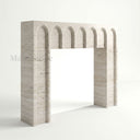 Travertine fireplace surround in White Travertine - Image 5