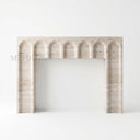 Travertine fireplace surround in White Travertine - Image 4