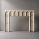 Travertine fireplace surround in White Travertine - Image 2