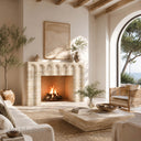 Travertine fireplace surround in White Travertine - Image 1