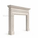Travertine fireplace surround in White Travertine - Image 4