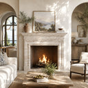 Travertine fireplace surround in White Travertine - Image 1