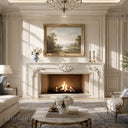 Travertine fireplace surround in White Travertine - Image 1
