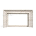 Travertine fireplace surround in White Travertine - Image 4