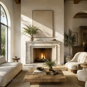 Travertine fireplace surround in White Travertine - Image 1