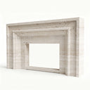 Travertine fireplace surround in White Travertine - Image 3