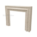 Bolection limestone fireplace in Moonlight Beige Limestone - Image 5