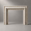 Bolection limestone fireplace in Moonlight Beige Limestone - Image 2