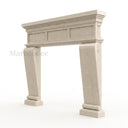 Limestone fireplace in Moonlight Beige Limestone - Image 4