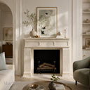 Limestone fireplace in Moonlight Beige Limestone - Image 3