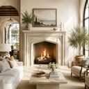 Limestone fireplace surround in Moonlight Beige Limestone - Image 1