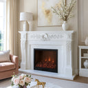 White Marble Fire Surround And Hearth 45" Height