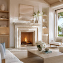 Limestone hearth in Moonlight Beige Limestone - Image 1
