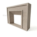 Limestone fireplace mantel in Moonlight Beige Limestone - Image 4