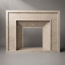 Limestone fireplace mantel in Moonlight Beige Limestone - Image 2