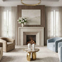 Limestone fireplace mantel in Moonlight Beige Limestone - Image 1