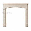 Limestone fireplace hearth in Moonlight Beige Limestone - Image 4