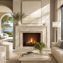 Natural limestone fireplace in Moonlight Beige Limestone - Image 1