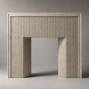 Natural limestone fireplace in Moonlight Beige Limestone - Image 2