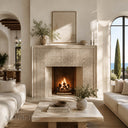 Natural limestone fireplace in Moonlight Beige Limestone - Image 1