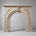 Victorian Limestone fireplace in Moonlight Beige Limestone - Image 2