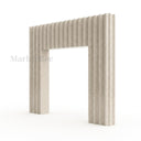 Modern limestone fireplace in Moonlight Beige Limestone - Image 3