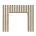 Modern limestone fireplace in Moonlight Beige Limestone - Image 4