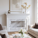 Marble Electric Fireplace 33.4" Tall