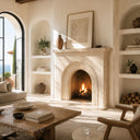 Limestone fireplace in Moonlight Beige Limestone - Image 1