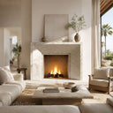 Limestone fireplace surround in Moonlight Beige Limestone - Image 3