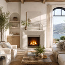Limestone fireplace surround in Moonlight Beige Limestone - Image 1