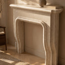 Limestone mantel in Moonlight Beige Limestone - Image 3