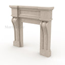 Limestone hearth in Moonlight Beige Limestone - Image 4