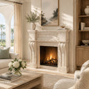 Limestone hearth in Moonlight Beige Limestone - Image 1