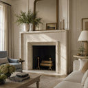 Limestone fireplace mantel in Moonlight Beige Limestone - Image 1