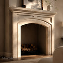 Limestone fireplace surround in Moonlight Beige Limestone - Image 3