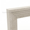 Modern limestone fireplace in Moonlight Beige Limestone - Image 5