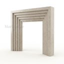 Modern limestone fireplace in Moonlight Beige Limestone - Image 4