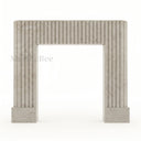 Modern limestone fireplace in Moonlight Beige Limestone - Image 5