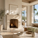 Limestone fireplace in Moonlight Beige Limestone - Image 1