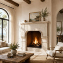 Limestone fireplace in Moonlight Beige Limestone - Image 3
