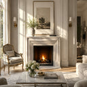 Limestone hearth in Moonlight Beige Limestone - Image 1