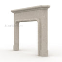 Limestone fireplace mantel in Moonlight Beige Limestone - Image 4