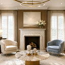 Limestone fireplace mantel in Moonlight Beige Limestone - Image 3